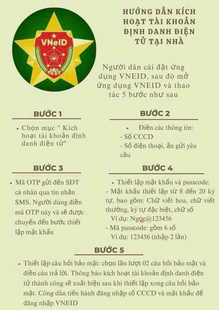 THÔNG BÁO lịch tích hợp kích hoạt tài khoản định danh điện tử trên địa bàn xã Ea Khăl